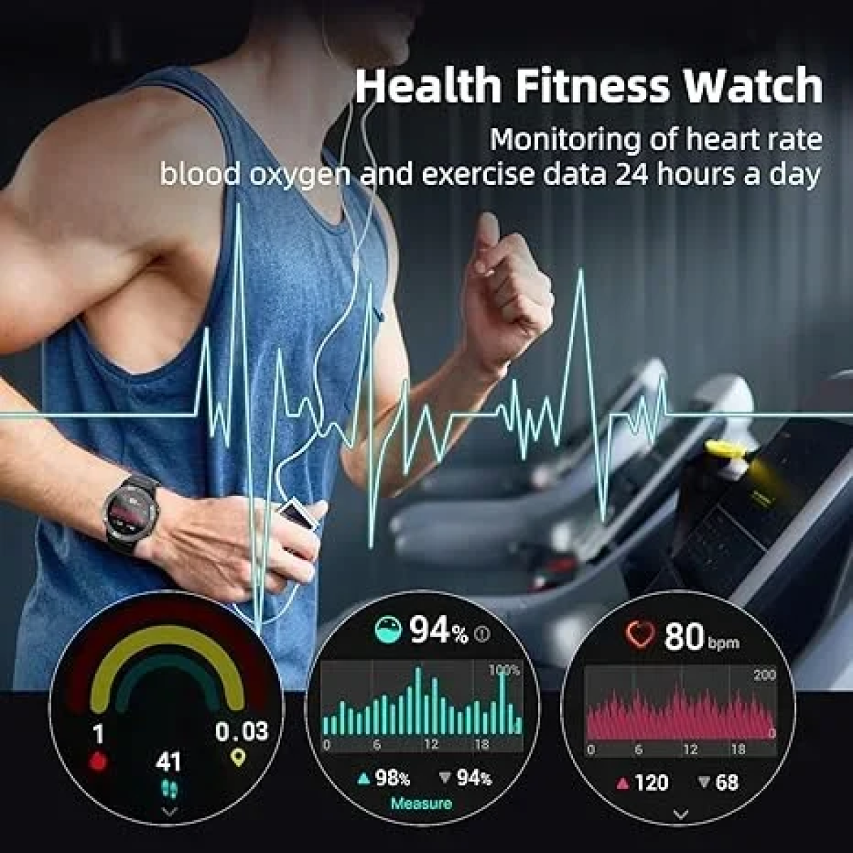Smartwatch με οθόνη αφής HD 1,45'' Awei WH1 Pro