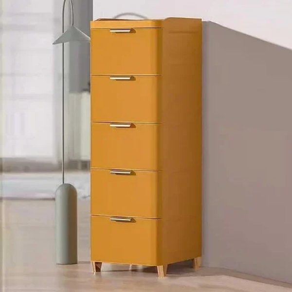 Συρταριέρα Πλαστική με 5 συρτάρια 110x35x41cm Καφέ 13535
