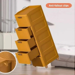 Συρταριέρα Πλαστική με 5 συρτάρια 110x35x41cm Καφέ 13535
