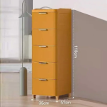 Συρταριέρα Πλαστική με 5 συρτάρια 110x35x41cm Καφέ 13535