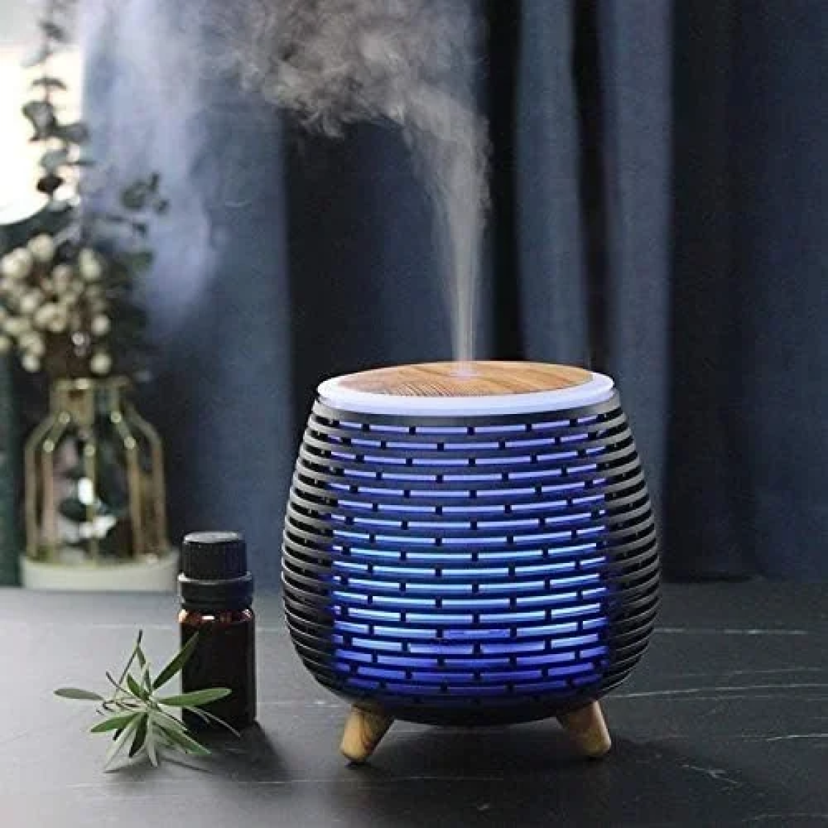 Συσκευή Αρωματοθεραπείας Υπερήχων 140ml KP-6049 Μαύρο