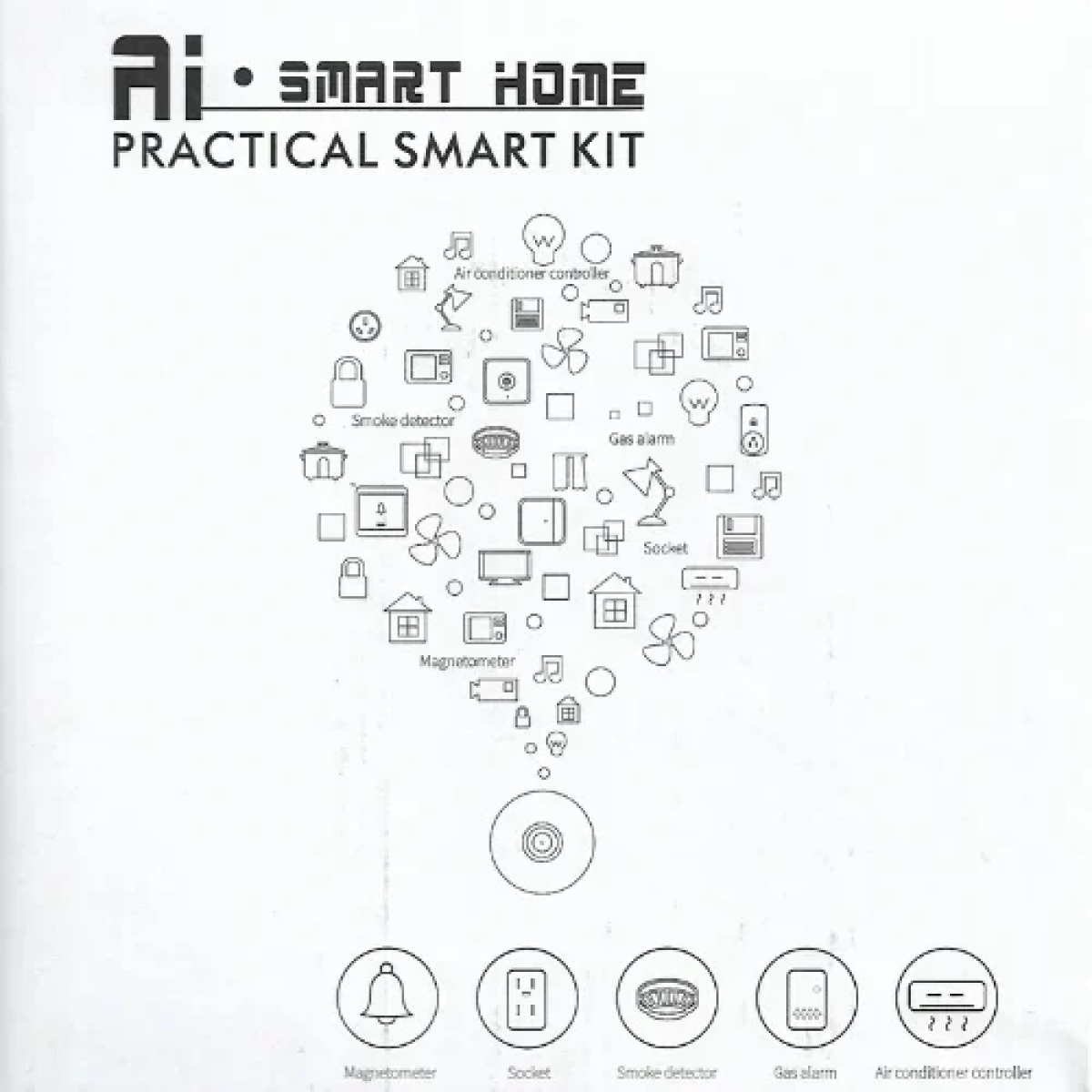 Σύστημα Συναγερμού Ai Smart Home με ασύρματη κάμερα, αισθητήρες, κουδούνι & πρίζα