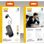 Takemore TM-K68 In-ear Bluetooth Handsfree Ακουστικό Πέτου Μαύρο