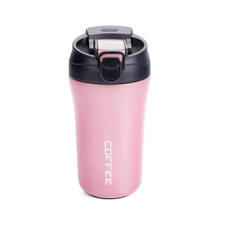 Θερμός – ποτήρι με καλαμάκι 400ml JB-4020 ροζ