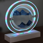 Τρισδιάστατο Διακοσμητικό 3D με Κινούμενη Άμμο & LED Φωτισμό Λευκό/Μπλε