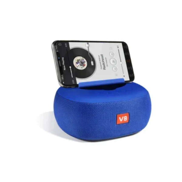 V8 Ασύρματο Φορητό Ηχείο Bluetooth 8W με Ραδιόφωνο Μπλε