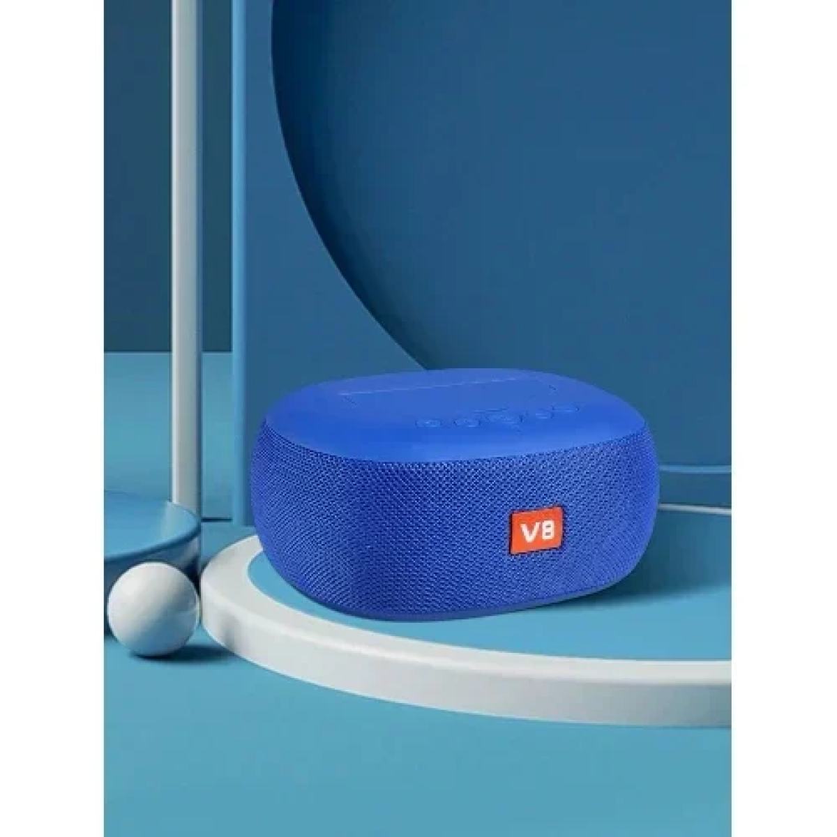 V8 Ασύρματο Φορητό Ηχείο Bluetooth 8W με Ραδιόφωνο Μπλε