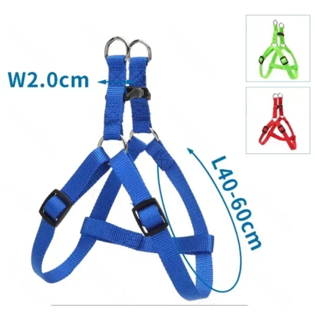 Σαμαράκι Σκύλου Επιστήθιο Medium 40-60cm Μπλέ