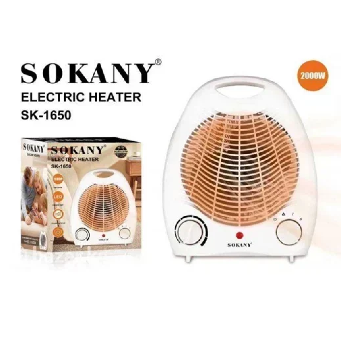 Αερόθερμο δαπέδου 2000W Sokany SK-1650 λευκό - Image 2
