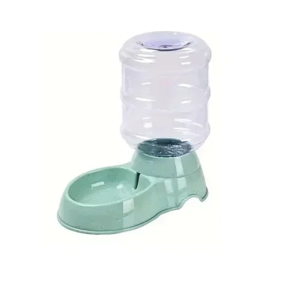 Αυτόματος διανομέας νερού και ταΐστρα για σκύλους και γάτες - πράσινο