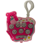 Αγχολυτικό Παιχνίδι Χειρός Μπρελόκ Fidget Pop It 10197-64 Αρκουδάκι Φούξια
