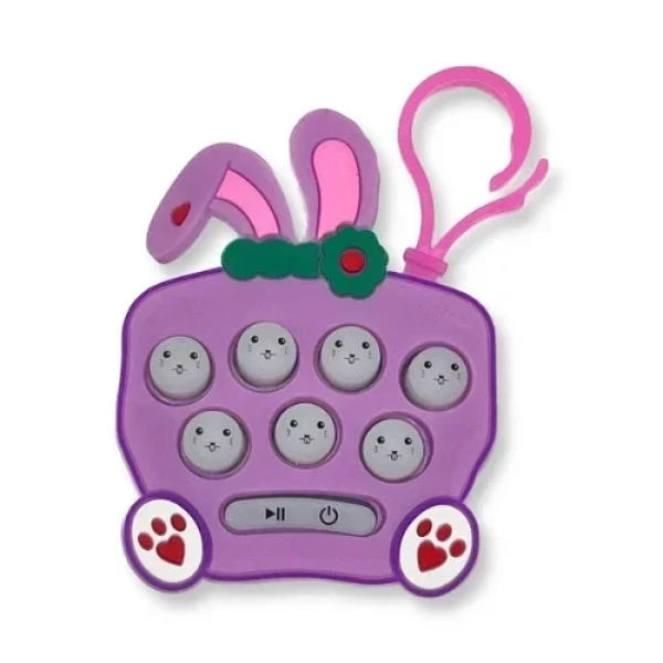 Αγχολυτικό Παιχνίδι Χειρός Μπρελόκ Fidget Pop It 10197-64 Λαγουδάκι Μωβ