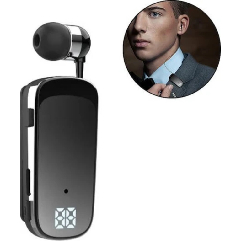 Ακουστικό πέτου Bluetooth Handsfree Takemore T66 μαύρο