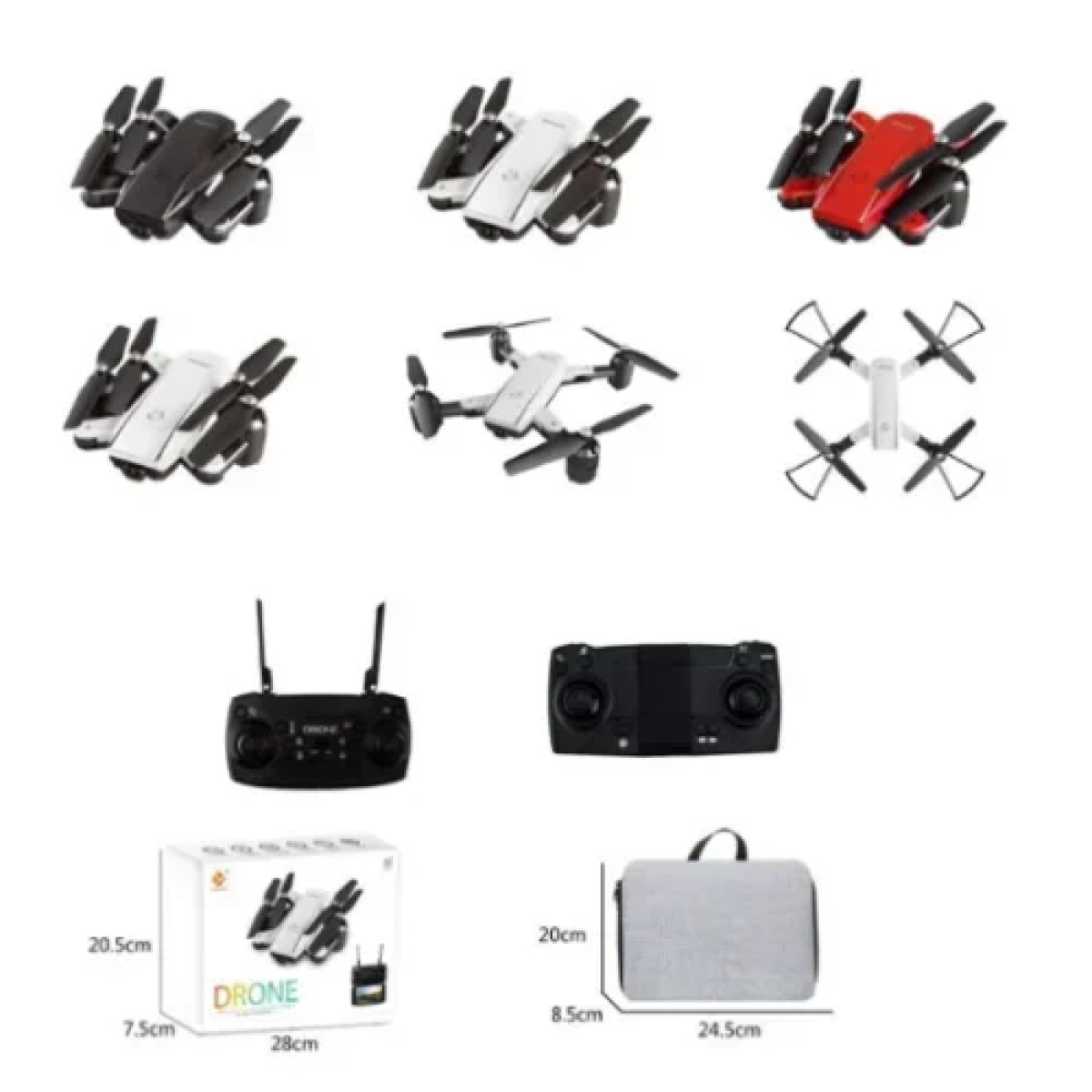 Αναδιπλούμενο Drone με διπλή κάμερα 1080p Χειριστήριο ZD5