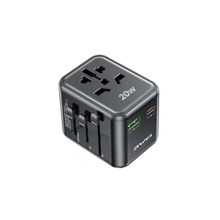 Αντάπτορας ταξιδιού universal 20W Awei C-20 μαύρο