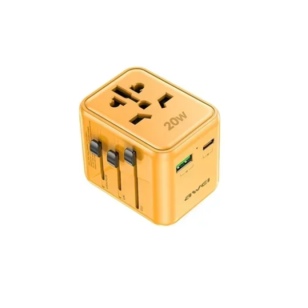 Αντάπτορας ταξιδιού universal 20W Awei C-20 πορτοκαλί