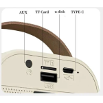 Ασύρματο Ηχείο Bluetooth με 2 μικρόφωνα Karaoke K12 Μπεζ