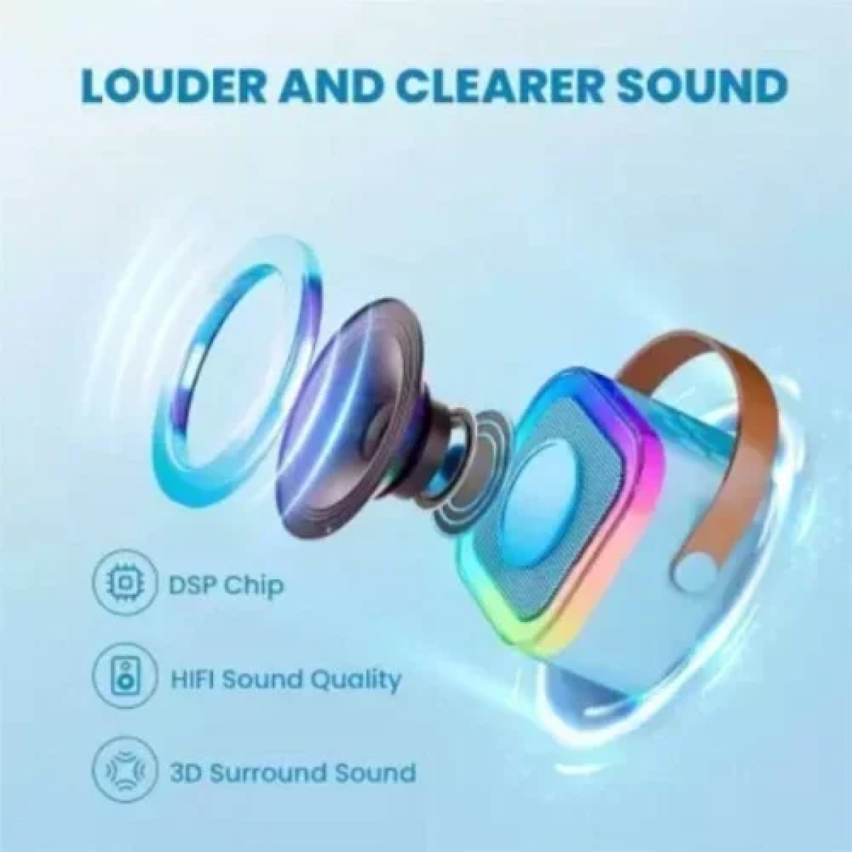 Λαμπάδα Ασύρματο Ηχείο Bluetooth με 2 μικρόφωνα Karaoke K12 Γαλάζιο - Image 2