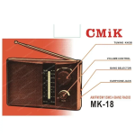 CMiK MK-18BT Φορητό Ραδιόφωνο Pocket Size Μαύρο Αναλογικό