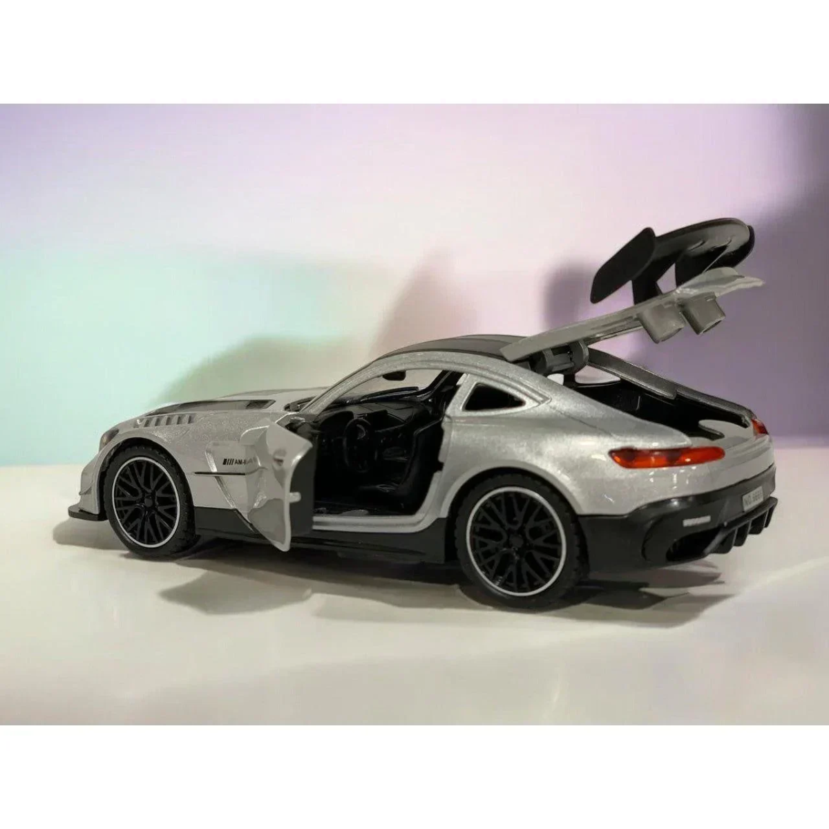 Die Cast Αυτοκίνητο Pull Back 1:28 με Φώτα & Ήχο MQ308-11A Ασημί