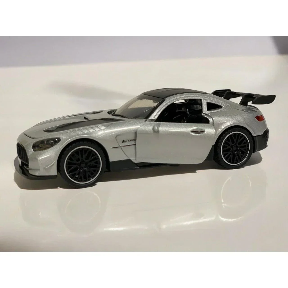 Die Cast Αυτοκίνητο Pull Back 1:28 με Φώτα & Ήχο MQ308-11A Ασημί
