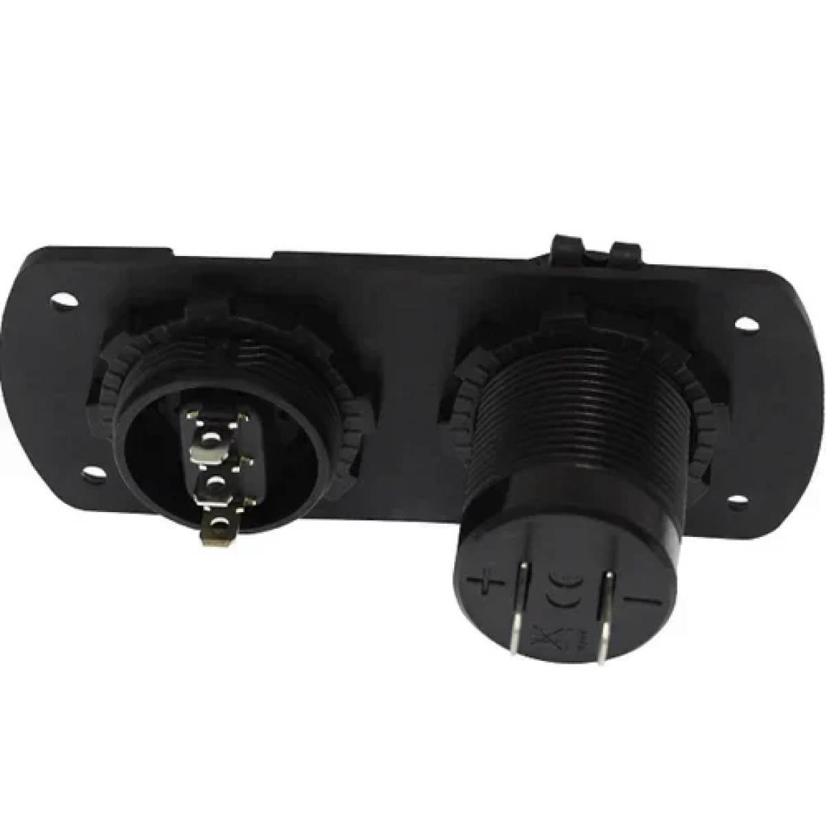 Διπλός φορτιστής αυτοκινήτου USB 12V με ενσωματωμένη βάση πάνελ και διακόπτη Carsun EE6020 - Image 3
