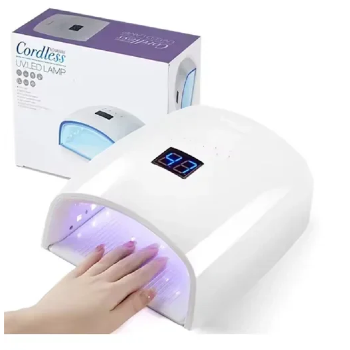 Επαγγελματικό φουρνάκι νυχιών 120W UV LED Nail Lamp - λευκό - Image 2