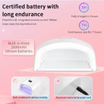Επαγγελματικό φουρνάκι νυχιών 120W UV LED Nail Lamp - λευκό - Image 3
