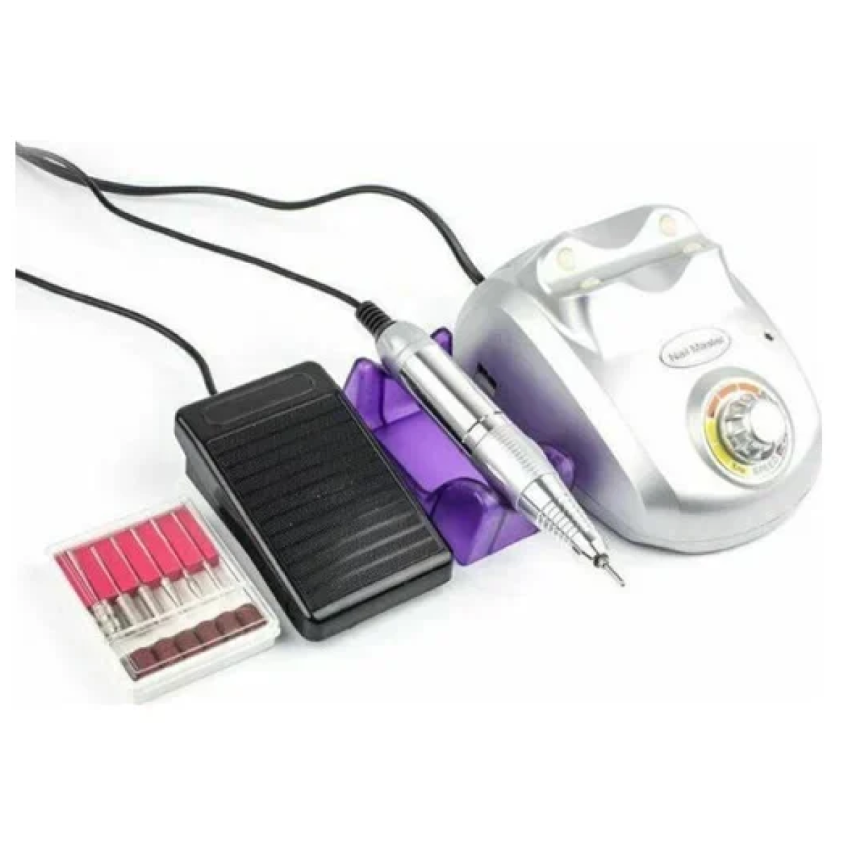 Επαγγελματικός τροχός νυχιών ρεύματος 30000rpm με πεντάλ 15W ZS-603 κόκκινο - Image 2