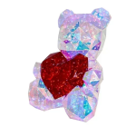 Επιτραπέζιο φωτιστικό αρκουδάκι με καρδιά LED 30x25cm πολύχρωμο 84611 - Image 2