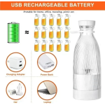 Φορητό ηλεκτρικό μπλέντερ χειρός 500ml Juicing Cup λευκό - Image 3