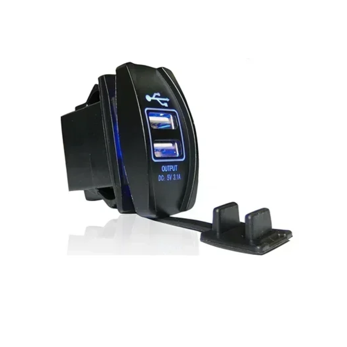 Φορτιστής μοτοσυκλέτας 3.1A με θύρες 2xUSB EE5355 - μαύρο - Image 6