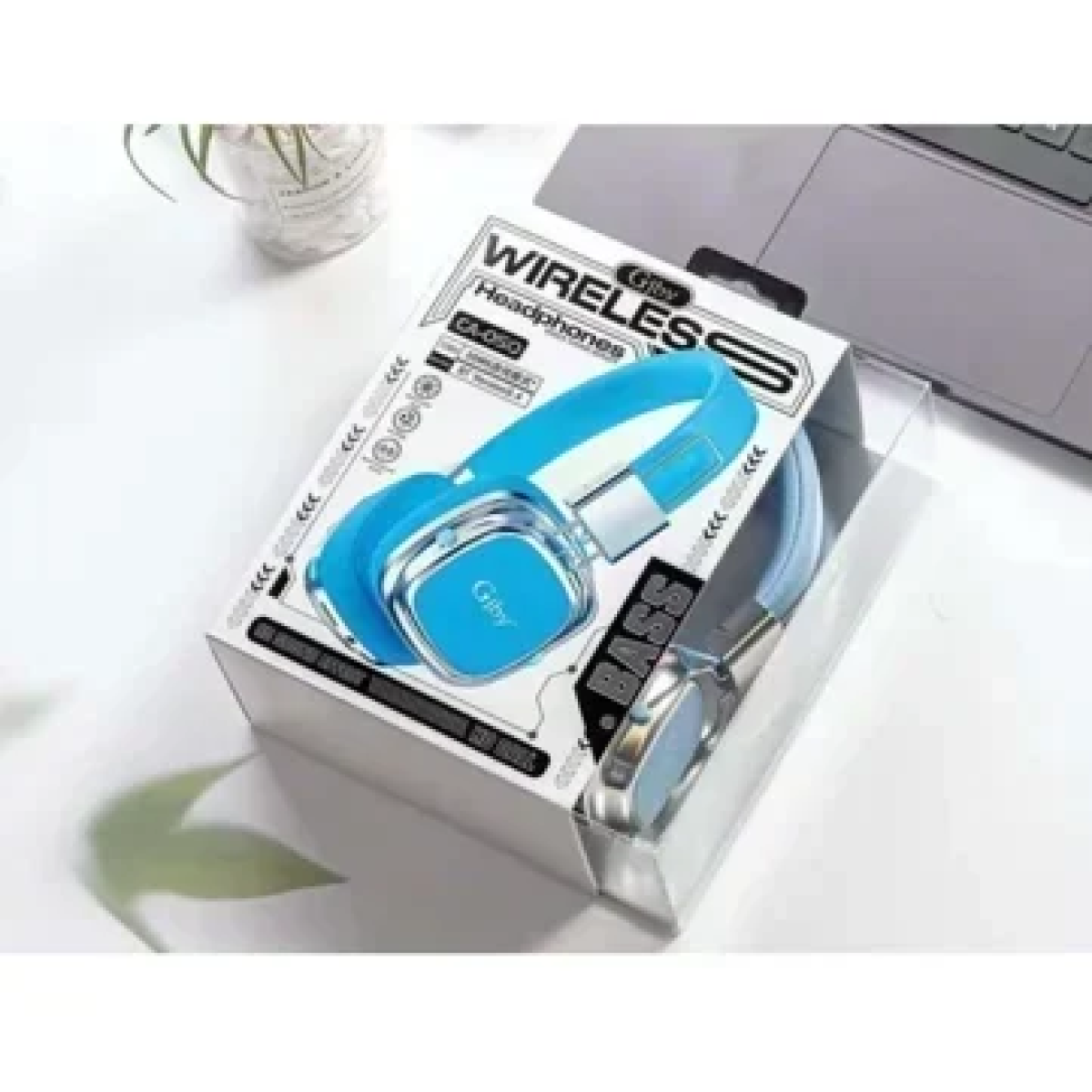 Gjby CA-050 Ασύρματα Bluetooth On Ear Ακουστικά Μπλε