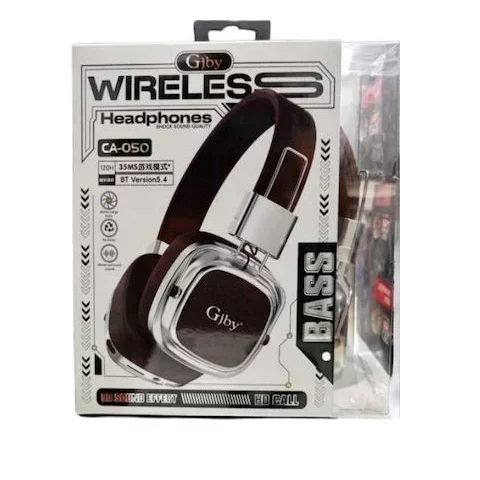 Gjby Ca-050 Ασύρματα Bluetooth On Ear Ακουστικά Σκούρο Καφέ