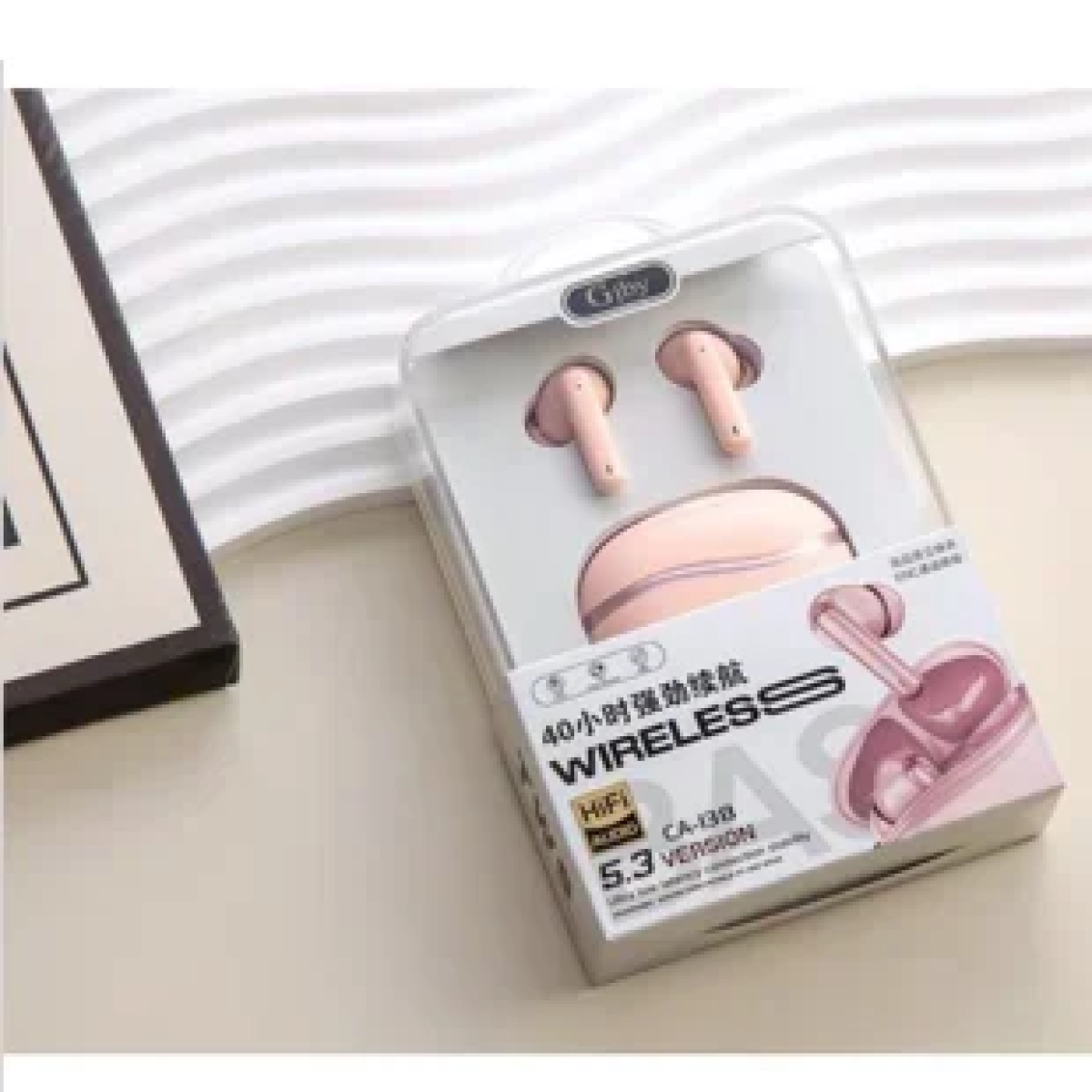 Gjby CA-138 In-ear Bluetooth Handsfree Ακουστικά με Θήκη Φόρτισης Ροζ