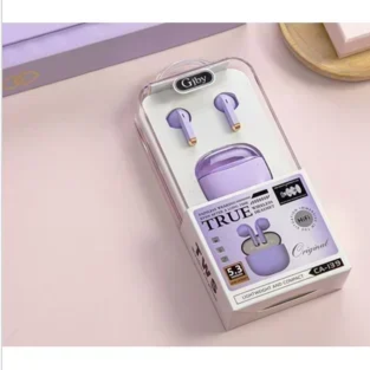 Gjby CA-139 In-ear Bluetooth Handsfree Ακουστικά με Θήκη Φόρτισης Μωβ