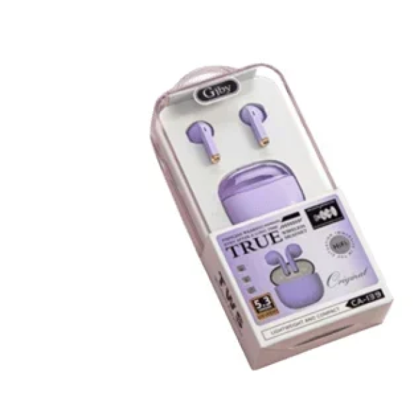 Gjby CA-139 In-ear Bluetooth Handsfree Ακουστικά με Θήκη Φόρτισης Μωβ