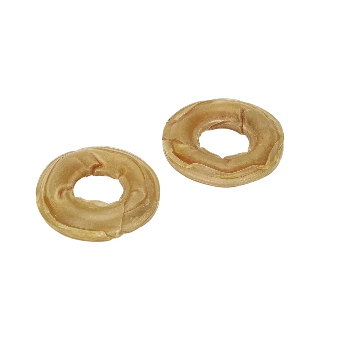 Μασόμενα Sticks σε σχήμα δαχτυλίδι για Σκύλους απο Φυσικό Δέρμα 7,5εκ. 90gr (2 τμχ)