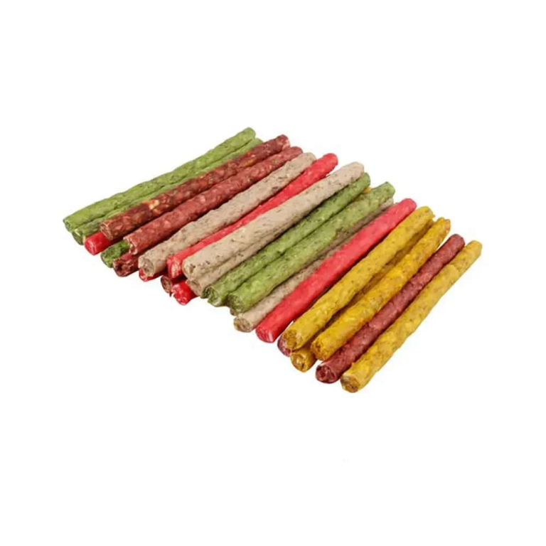 Μασόμενα Sticks Πολύχρωμα για Σκύλους απο Φυσικό Δέρμα 12,5εκ. (20τμχ)