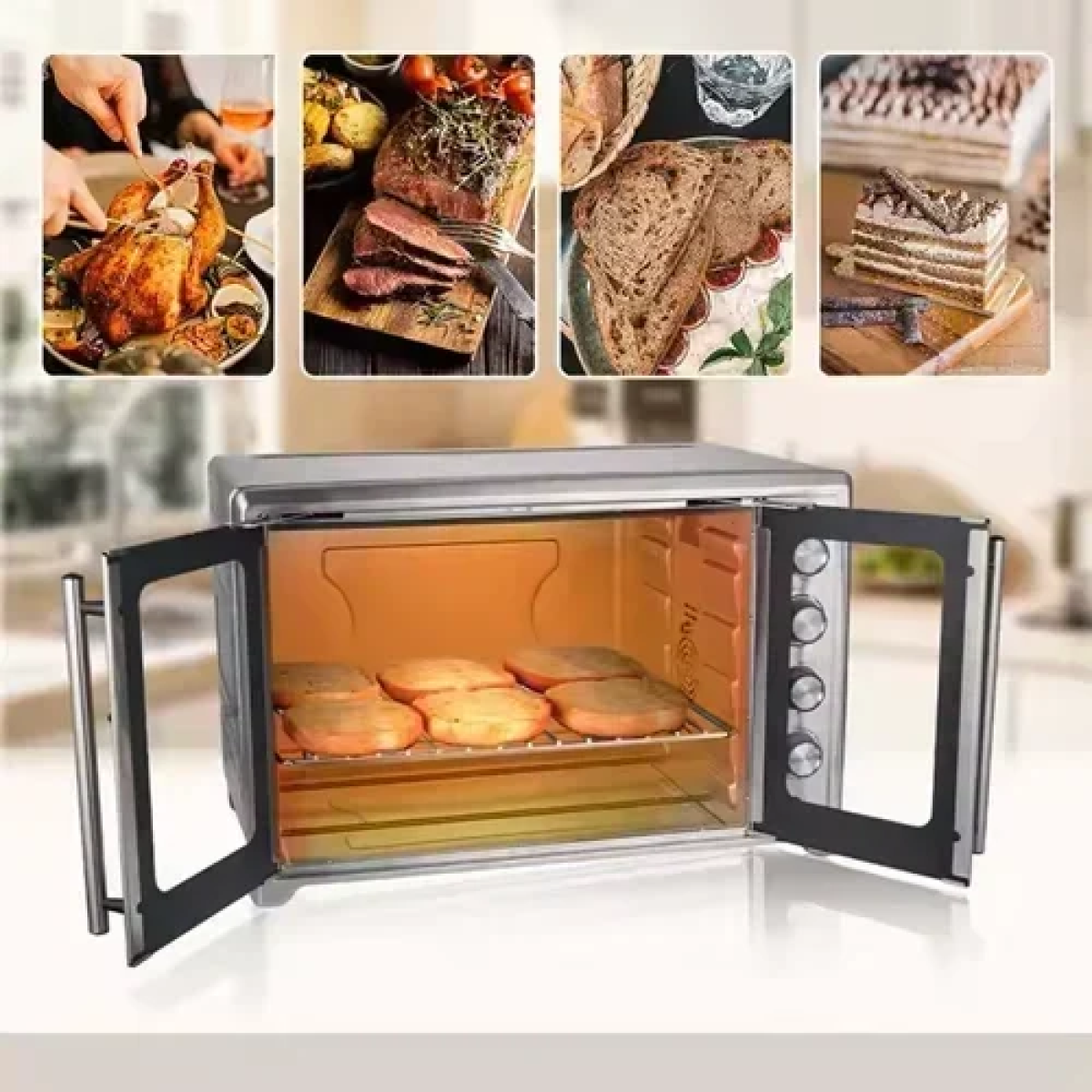 Ηλεκτρικό φουρνάκι χωρίς εστίες 2800W Winning Star ST-9851 ασημί - Image 2