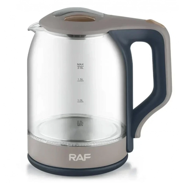 Ηλεκτρικός Βραστήρας Γυάλινος 2200W 2l RAF R.7839 Γκρι