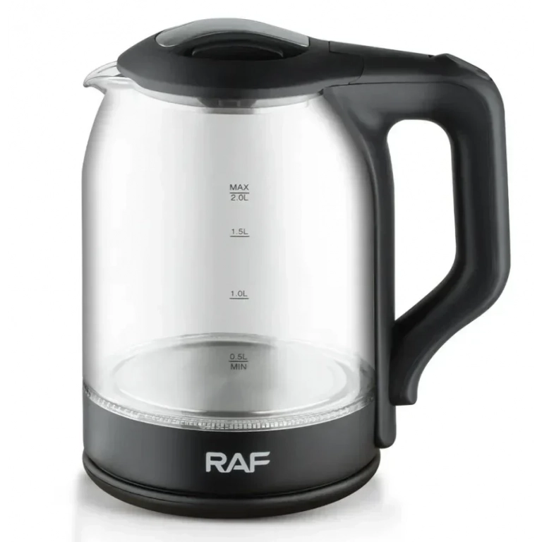 Ηλεκτρικός Βραστήρας Γυάλινος 2200W 2l RAF R.7839 Μαύρο