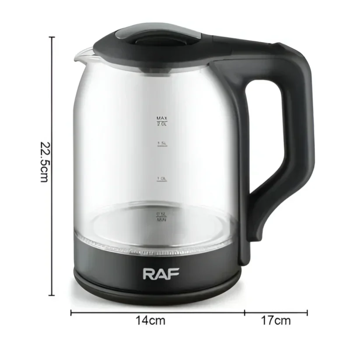Ηλεκτρικός Βραστήρας Γυάλινος 2200W 2l RAF R.7839