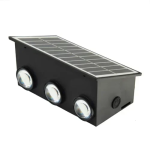 Ηλιακό φωτιστικό τοίχου RGB 6LED Andowl Q-TY003 - Image 2
