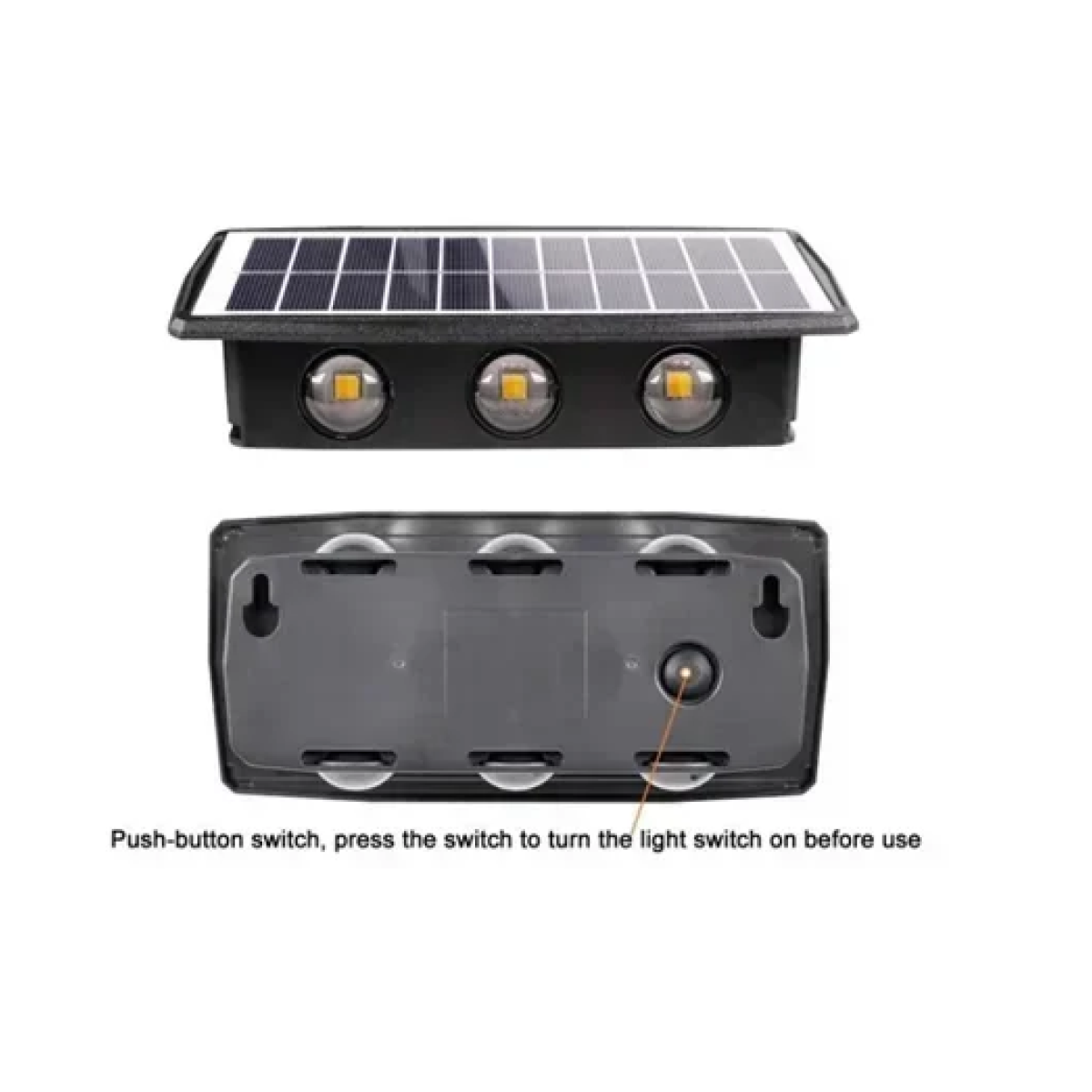 Ηλιακό φωτιστικό τοίχου RGB 6LED Andowl Q-TY003 - Image 3