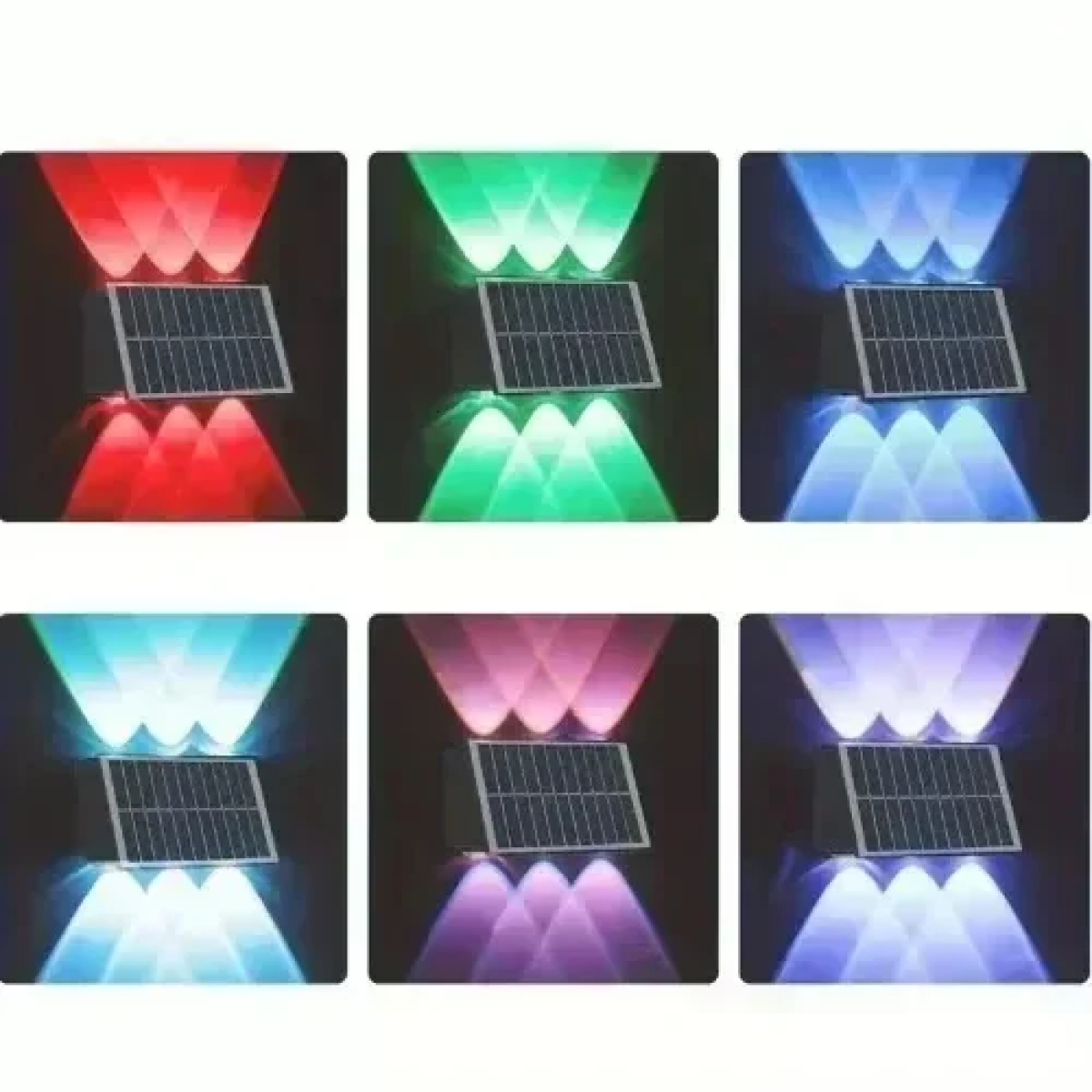 Ηλιακό φωτιστικό τοίχου RGB 6LED Andowl Q-TY003 - Image 5