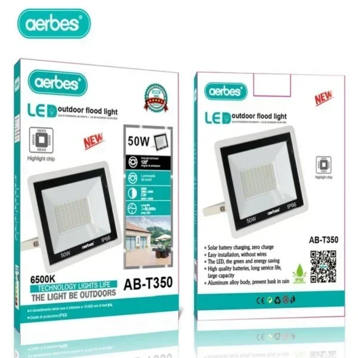 Ηλιακός προβολέας LED 50W AB-T350 Aerbes