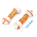 Μασόμενα Sticks Bicolor για Σκύλους απο Φυσικό Δέρμα με γεύση Κοτόπουλο 12,5εκ. (2τμχ)
