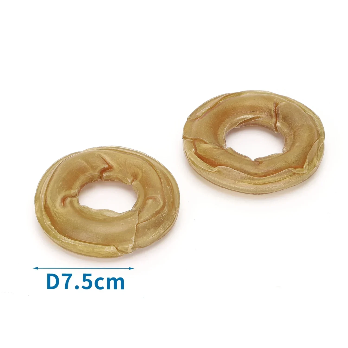 Μασόμενα Sticks σε σχήμα δαχτυλίδι για Σκύλους απο Φυσικό Δέρμα 7,5εκ. 90gr (2 τμχ)