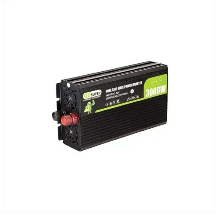 Inverter καθαρού ημιτόνου 7722GD 3000W με οθόνη LCD 12V σε 220V GDSUPER